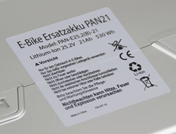 Ersatz-Akku für E-Bike Panasonic 26V 21Ah (Kettler Flyer Kalkhoff KTM Rixe ab 2007) von GTE - 